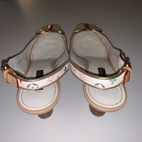 SOLD-Rare Louis Vuitton Butterfly Primrose Wedges - Picture 8 of 15